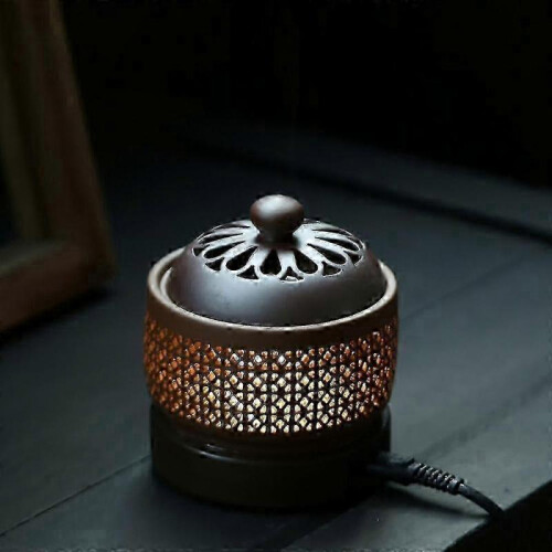 Electronic Aromatherapy Electric Incense Burner Essential Oil Night Light 220v Timing Temperature A 1