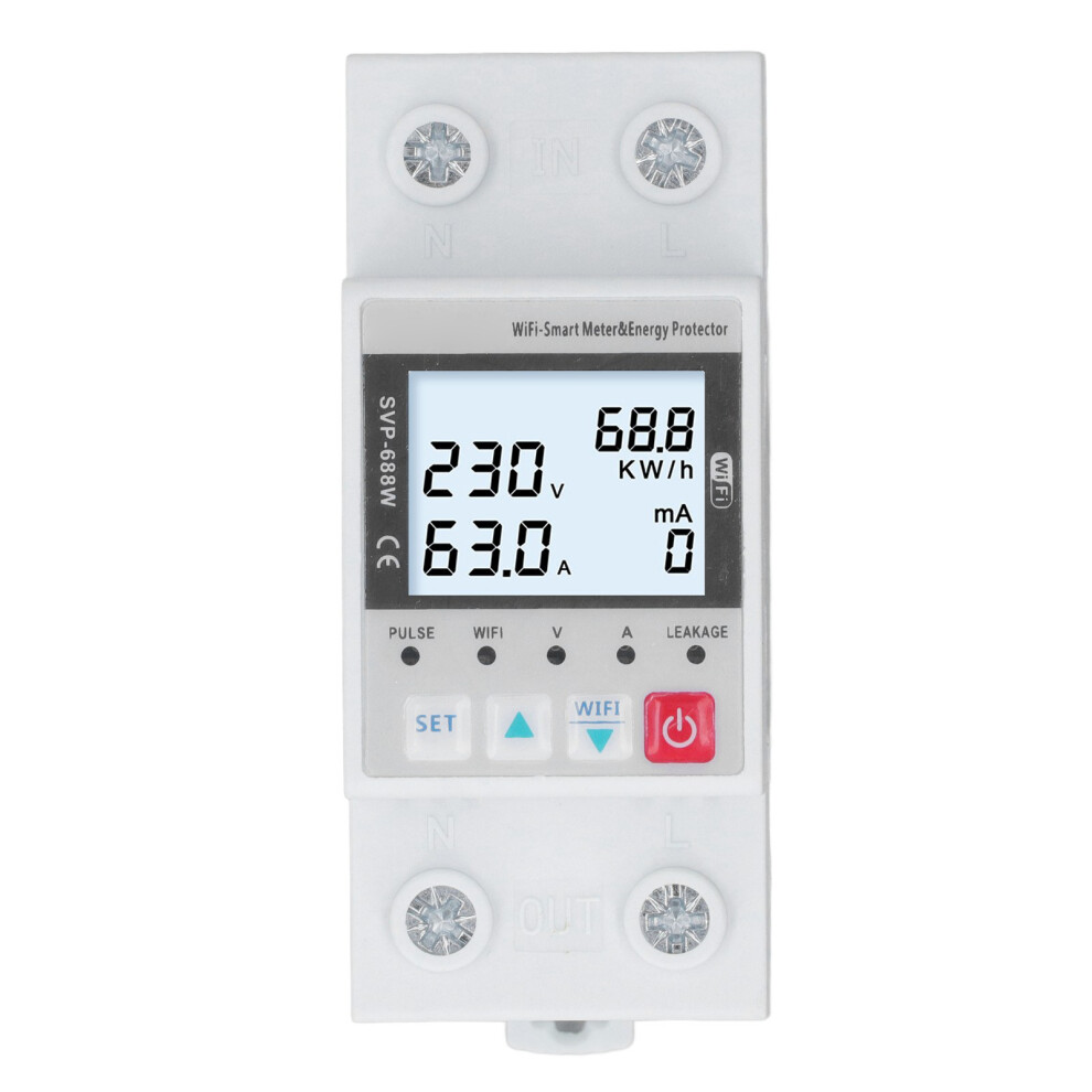 Wifi Overvoltage Undervoltage Protector 230V 63A With Remote Control 3731376036122