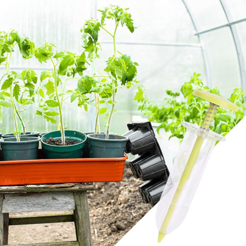 Seed Spreader with Ergonomic Grip for Precise Seed Spacing, Handheld Seeder Tool for Garden Lawn 1