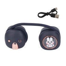 Portable Neck Fan with Hifi Sound Quality, 360 Degree Cooling, Low Power Consumption, Stable Signal, Skin Friendly Silicone Material for All Day Comfo