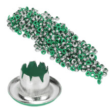 500 pezzi bottoni a pressione in ferro YK4/5C20 verde - piatti