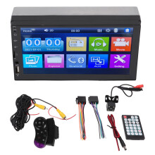 Bluetooth autoradio met touchscreen, FM-radio, handsfree bellen, bediening via stuurwiel, achteruitrijcamera, MirrorLink, HD-display en compatibele