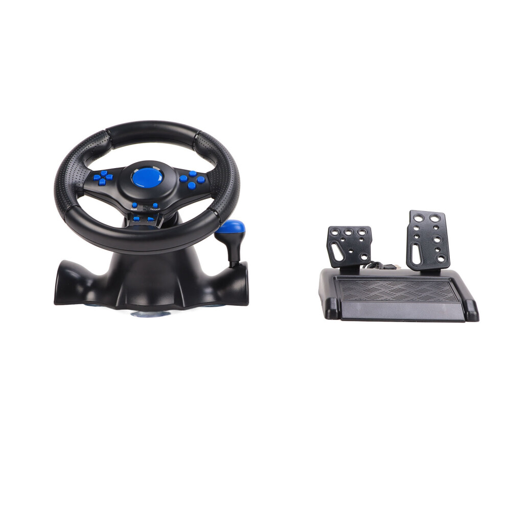 7 In 1 Vibration Game Steering Wheel With Pedals For Pc/Xbox/Ps4 8741376039882