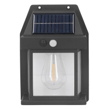 Solar Tungsten Wall Light IP65 Waterproof 1800mAh Outdoor Sensor Lamp