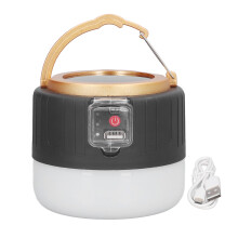 LED Camping Lantern Waterproof Outdoor Decorative Lighting Rechargeable Solar Powered LED Light USB Interface Multifunction Emergency Light for BBQ