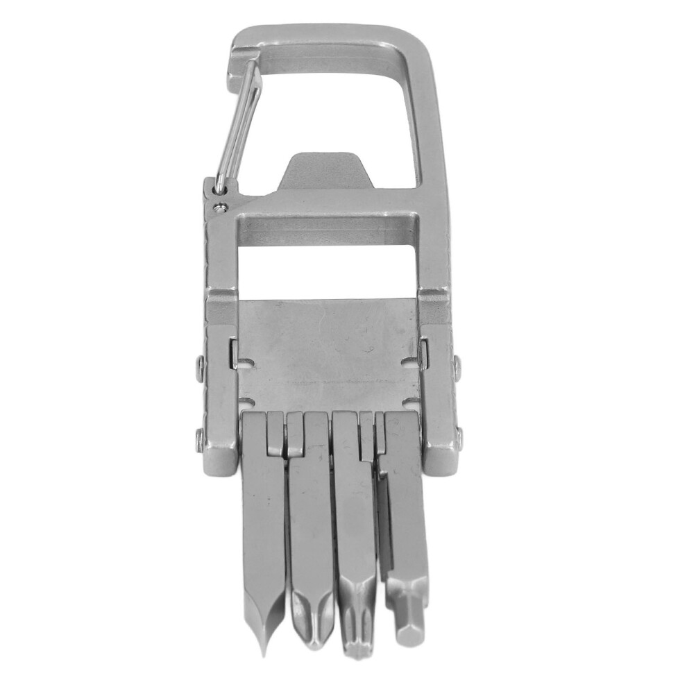 Stainless Steel Keyring Multitool 12 Functions With Screwdriver Bits 8061376041150
