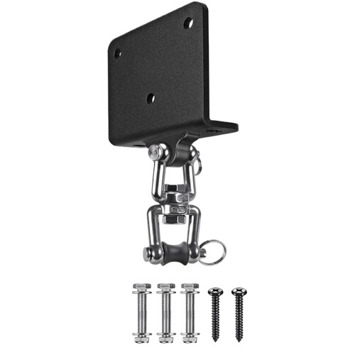 Heavy Bag Mount with 360-Degree Rotating Steel Chains Hook for Home Gym Setup, Ceiling-Mounted, Durable and Adjustable