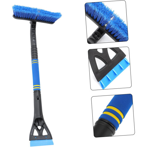 Adjustable Telescopic Car Snow Brush with Ice Scraper for Windshield and Windows Winter Use 1