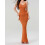 (L, Orange) Robe moulante à et clubs. 6