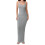 (L, Gray) Robe moulante à et clubs. 1