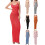 (L, Red) Robe moulante à et clubs. 3