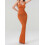 (L, Orange) Robe moulante à et clubs. 7