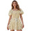 (M, Yellow) Robe trapèze courte le streetwear. 1