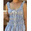 (M, Sky Blue) Robe débardeur rayée sans manches. 6