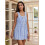 (M, Sky Blue) Robe débardeur rayée sans manches. 9