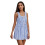 (M, Sky Blue) Robe débardeur rayée sans manches. 7