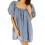 (S, Light Blue) Robe en jean look décontracté. 1