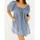 (M, Light Blue) Robe en jean look décontracté. 5