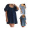(L, Light Blue) Robe en jean look décontracté. 3