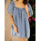 (M, Light Blue) Robe en jean look décontracté. 7