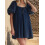 (M, Dark Blue) Robe en jean look décontracté. 7
