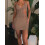 (S, Khaki) Robe moulante mini les soirées. 1