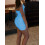 (S, Blue) Robe moulante mini les soirées. 7
