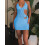 (S, Blue) Robe moulante mini les soirées. 5