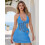 (S, Blue) Robe moulante mini les soirées. 9