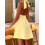(L, Yellow) Robe courte fleurie Vêtements décontractés. 3