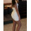 (S, White) Robe moulante mini les soirées. 6
