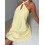 (S, Yellow) Robe courte fleurie Vêtements décontractés. 5