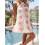 (M, White) Robe courte fleurie Vêtements décontractés. 6