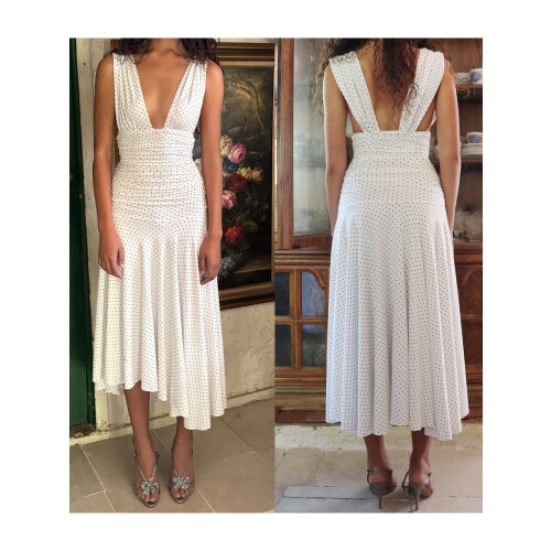 (L, White) Robe débardeur à et l'été. 1