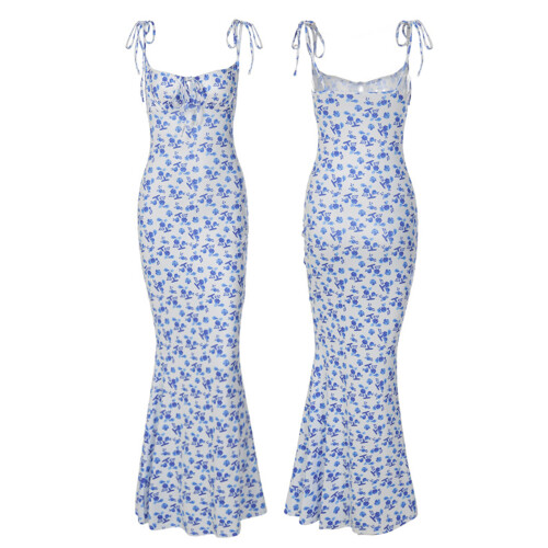 (S, Blue) Robes longues moulantes le printemps. 1
