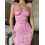 (S, Pink) Robes longues moulantes le printemps. 3