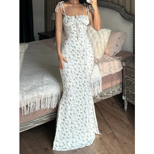 (L, Light Green) Robes longues moulantes le printemps. 2