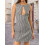 (L, black) Robe mini sans pour femme. 3
