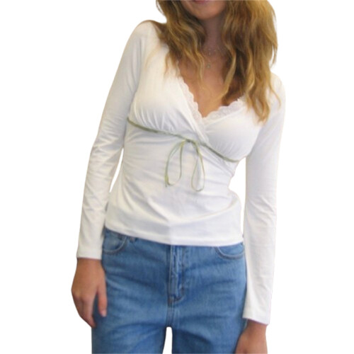 (M, White) Hauts d'automne pour chemise élégante