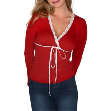 (S, Red) Hauts d'automne pour chemise élégante