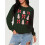 (S, Green) Pull de Noël ample, décontracté 3