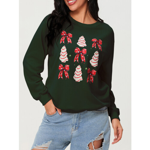 (S, Green) Pull de Noël ample, décontracté 2