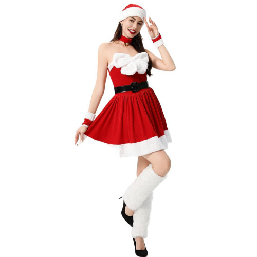 (One Size, Red) Robe de Noël tenue cosplay 2