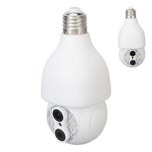 Caméra de sécurité HD sans fil avec audio bidirectionnel, vision nocturne et caméra à ampoule