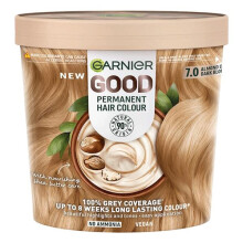 3 x Garnier Good Permanent Hair Colour 7.0 Almond Creme Dark Blonde