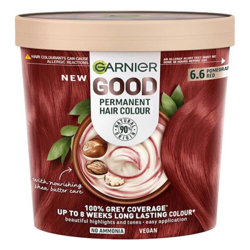 Garnier 3 x Garnier Good Permanent Hair Colour 6.6 Pomegranate Red