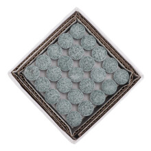 50pcs Billiard Cue Tips 9.5mm Leather Grey with Storage Box