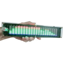 LED Music Analyzer With Clock 24Band DSP, Adjustable Brightness, Dual Power, Car And Home Audio Compatible