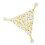 Amaca triangolare per rettili 2 pezzi giallo 30x30x30 cm 8