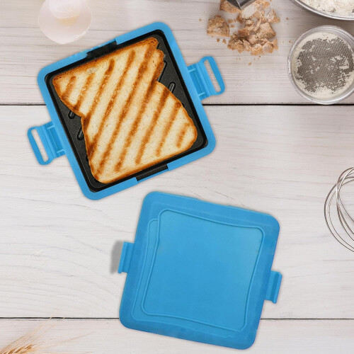 Sandwich Maker with Dual Heating Plates, Nonstick Electric Grill Press for Dorm, Camping, Kitchen 1